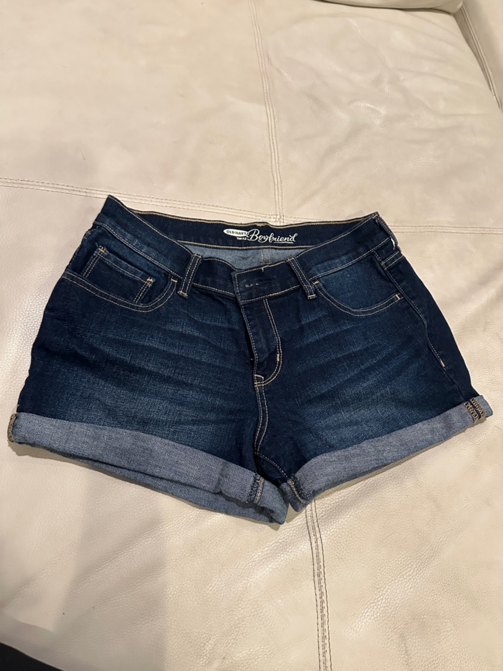 Old Navy Dark Indigo Rolled Cuff Denim Shorts